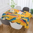 thumbnail image 2 of Yayeee Tablecloths for Rectangular Tables 60 x 90 inch Party Table Cover, Yellow Sardines Pattern, 2 of 6