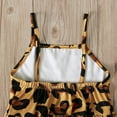 thumbnail image 5 of Odeerbi Toddler Cute Floral One Piece Romper Kids Boys Girls Summer 2025 Fashion Leopard Print Suspenders Jumpsuit Brown, 5 of 9