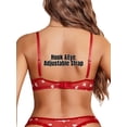 thumbnail image 3 of Sexyfree Sexy Lingerie Set for Women Heart Print Wireless Bra and Panty Set Valentine's Day Underwear, 3 of 4