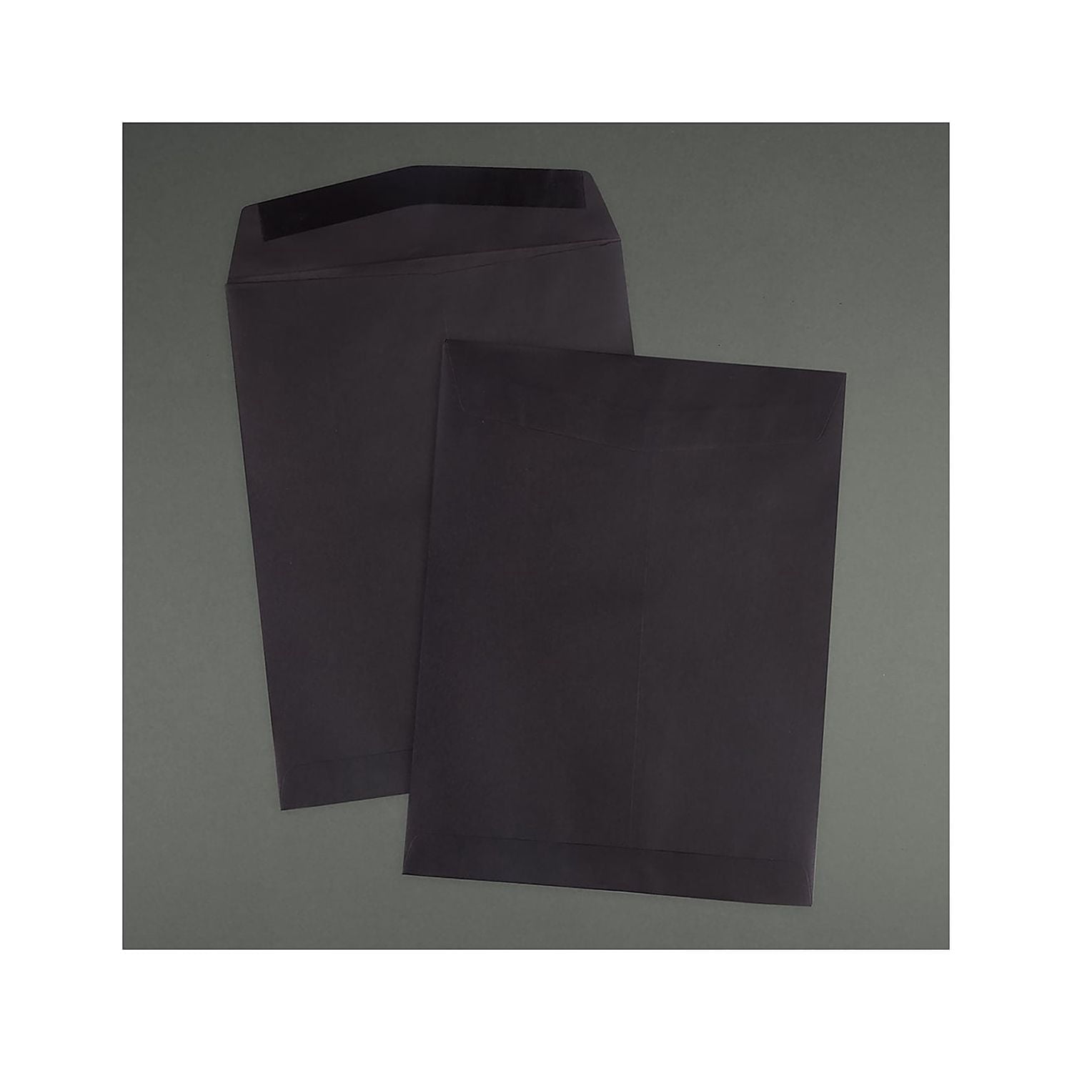 JAM Paper 10 x 13 Open End Envelopes, Smooth Black, 50/Pack
