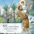 thumbnail image 6 of Midir&Etain St Christopher Necklace 925 Sterling Silver Saint Christopher Medal Necklace Amulets Pendant Necklace Protection Jewelry for Men Women, 6 of 6