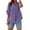 Purple, variant on Harpily Women's Solid Colored Linen Blend Stand Collar Long Sleeve Button Shirt