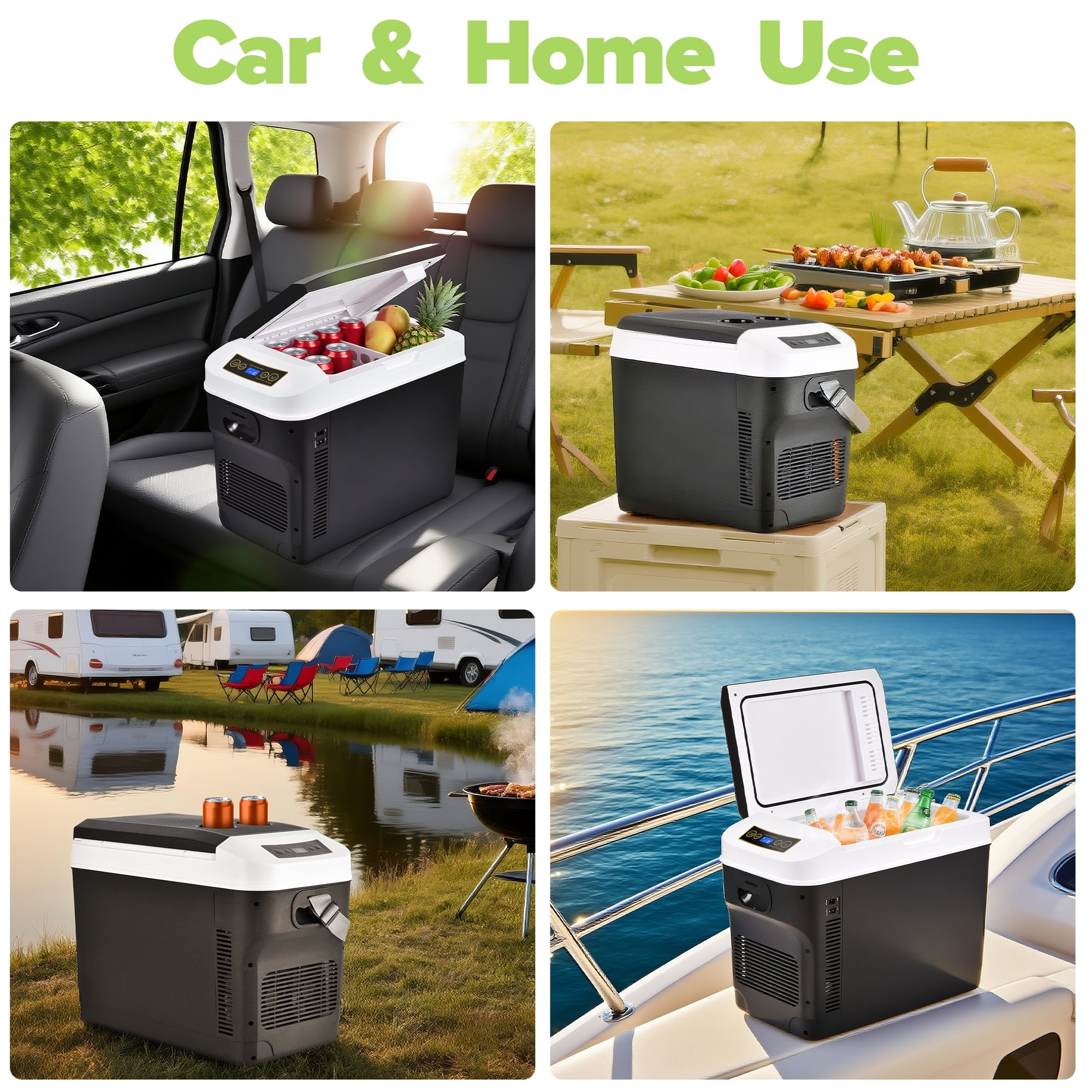 Advwin 31QT Electric Cooler & Warmer, Portable 12V Car Refrigerator Plug-in Coolers for Vehicles, Camping, Travel, RV, Black
