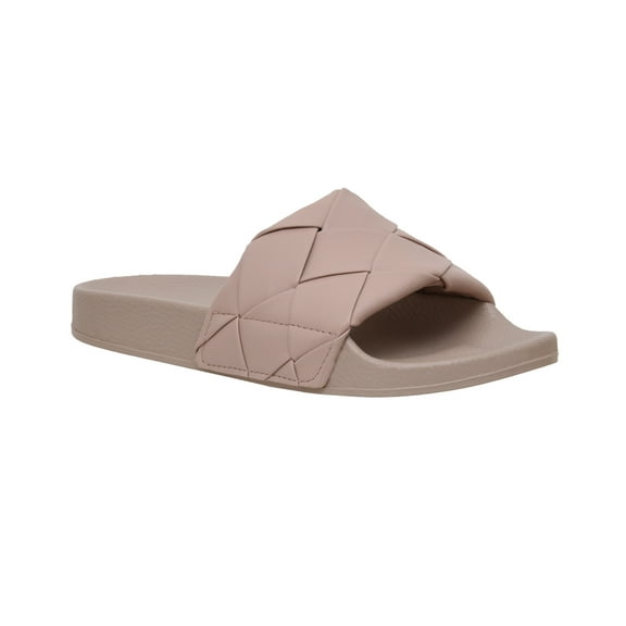CUSHIONAIRE Women's Phoebe Woven Slide Sandal with Comfort