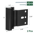 thumbnail image 2 of 2 Juegos de Cerradura de Seguridad para Puerta, Cerradura de Refuerzo para Puerta Soporta 800lbs, para Pestillo de Puerta que Abre Hacia Dentro, Negro, 2 of 6