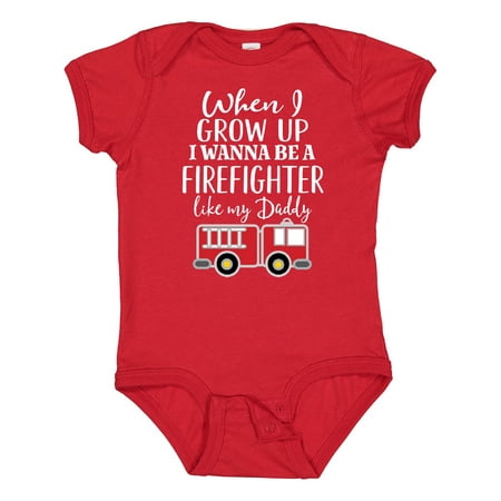 

Inktastic Future Firefighter Like Daddy Boys Baby Bodysuit