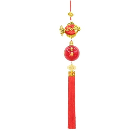 

IMSHIE Chinese New Year Decorations Durable Rustproof Red Chinese Lanterns Pendant Decor Innovative Chinese Feng Shui Tassel Decor for New Year Home Wealth Success Good Luck brilliant