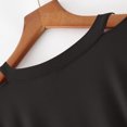 thumbnail image 7 of Women's Loose Fit V Neck Short Sleeve Comfy Regular Tank Tops Summer Casual Soft Lightweight T-Shirt Tee | CSEONE,Black L, 7 of 7