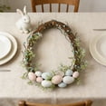 thumbnail image 4 of C Artificial Flower Wreath For Spring And Easter Door Decoration Realistic Egg And Blossom Design For Indoor And Outdoor Use, 4 of 7