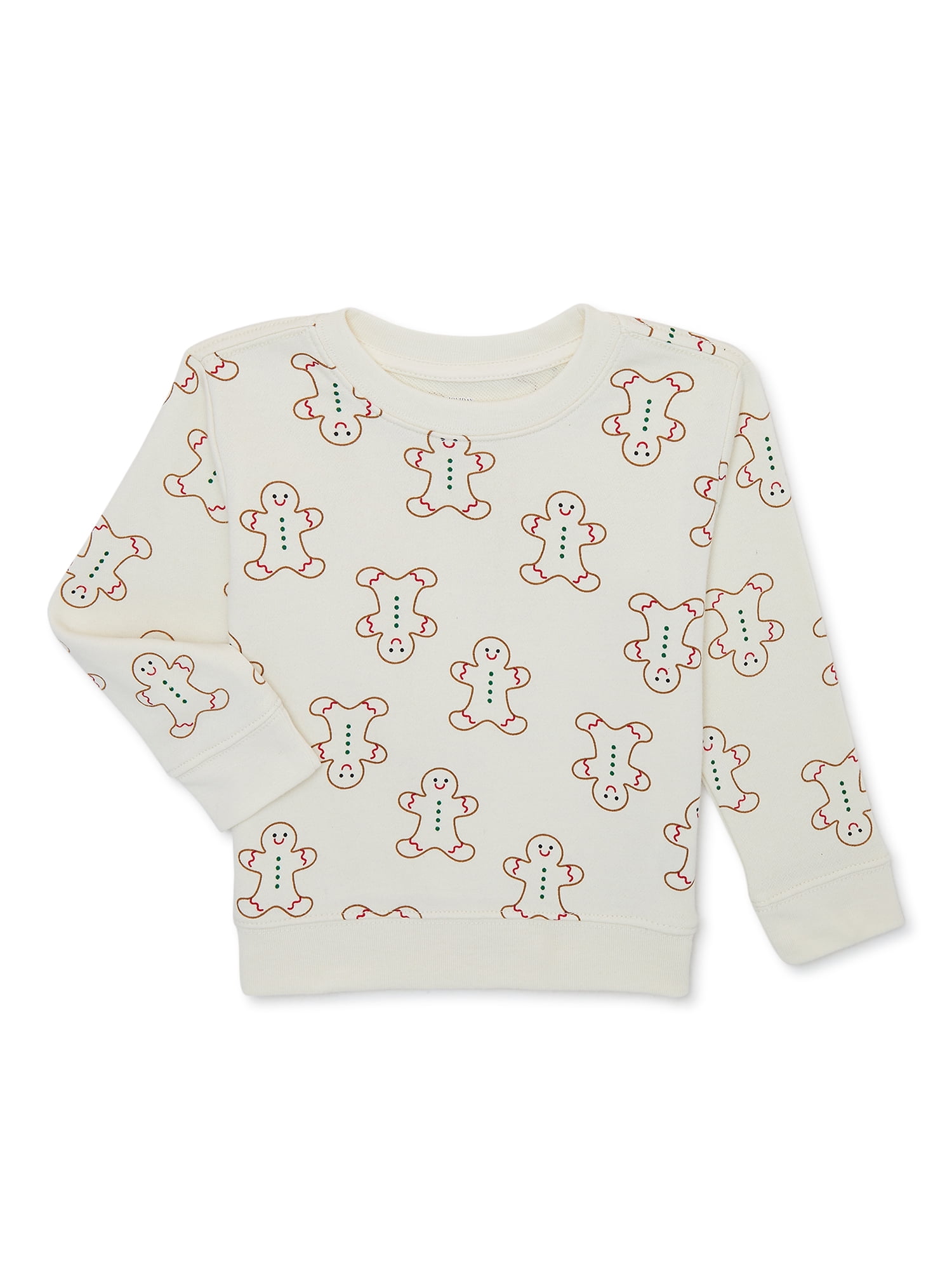 Holiday Time Baby and Toddler Boys Printed Christmas Sweatshirt, Sizes 12 Months-5T
