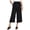 black, variant on 1.STATE Womens Wide Leg Casual Cropped Pants, Black, Small