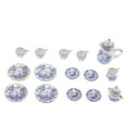 thumbnail image 2 of Juego de Tazas de Té de Cerámica Baoblaze 15PCS con Adornos Dorados Juego de té Dollhouse, 2 of 8