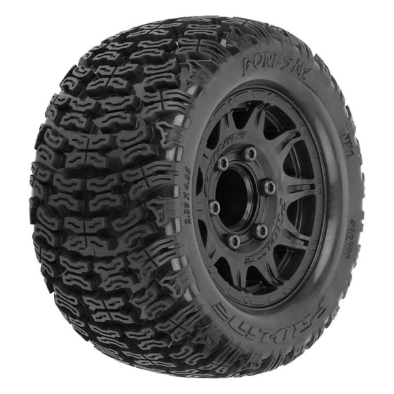 Pro-Line 1023910 Bonesaw 2.8 All-Terrain Truck Tires Mounted on Raid Black 6x30 R