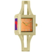 Waltham Women's Gold Tone Bangle with Red and Purple Accents Watch