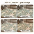 thumbnail image 4 of ODIKA 3'x5' Blue Pink Pastel Elegance with Vintage Washable Throw Rug Charming Antique Style Delicate Blossoms Stain Resistant, Low Profile, Non-Slip for Entryway, Kitchen, Mudroom, 4 of 4