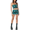 thumbnail image 3 of KOMOO Women Two Piece Skirt Set Summer Floral Sleeveless Crop Tube Tops Bodycon Mini Skirt Outfits, 3 of 7