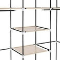 thumbnail image 7 of 59 inches Portable Closet Wardrobe, Non-Woven Fabric Closet Storage Organizer with 2 Hanging Rods &9 Storage Shelves, Quick and Easy Assembly (Beige), 7 of 7