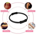 thumbnail image 6 of Walbest Pilates Yoga Ring, Magic Exercise Fitness Circle for Toning Inner & Outer Thighs, Black, Diameter: 15.16", 6 of 7