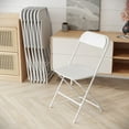 thumbnail image 4 of BizChair Folding Chair - White Plastic - 10 Pack 650LB Weight Capacity, 4 of 18