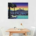 thumbnail image 2 of Shiartex  Hiroshi Nagai by City Pop Listens Vaporwave Aesthetic Surreal Poster City Art Canvas Print Gift Canvas Painting Wall Art Poster for Bedroom Living Room Decor 20x16 Inch, 2 of 3