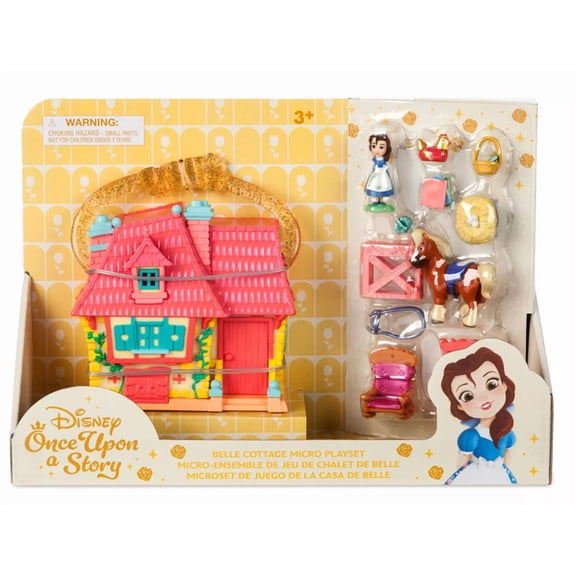 Disney Parks Once Upon a Story Belle Cottage Micro Play Set Beauty Beast New Tag