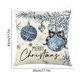 thumbnail image 3 of Moocorvic Christmas Blue and White Check Plaid Throw Pillow Covers, for Sofa Couch Bedroom Farmhouse Decorative 18X18, 3 of 7