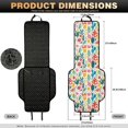 thumbnail image 6 of FOR U DESIGNS Cactus Leaves Floral Print Universal Fit Front Car Seat Cover Car Front Seat with Anti-Slip Buckle & Metal Hooks, All Season, Washable, Heavy Duty, Universal Fit, 6 of 7