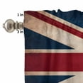 thumbnail image 4 of Kitchen Window Curtains Valance and Tier Set, Vintage Union Jack Flag Rod Pocket Tier Curtains and Valance 3 Piece Set, Reerto Flags Of The United Kingdom Window Treatment for Bedroom Living Room, 4 of 9