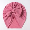 thumbnail image 2 of Splozh Baby Hats for Boys Stretchy Soft Knot Headbands with Hair Bows Head Hair Accessories for Newborn Baby Girls Infant,Watermelon Red,0-2 Years, 2 of 4