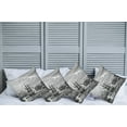 thumbnail image 2 of Ambesonne Antique Throw Pillow Cover 4 Pack, History of France Elba, 24", Black Grey, 2 of 7