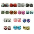 thumbnail image 3 of Bright Silver Plated Rainbow Glitter Stud Earrings New York Glitter Square Studs, 3 of 9