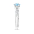 thumbnail image 3 of Angara Natural 1.5 Ct. Aquamarine with Diamond Classic Ring in 14K White Gold for Women (Ring Size: 11.5), 3 of 9