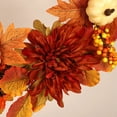 thumbnail image 4 of Halloween Fall Wreaths for Front Door - Maple Leaves Pumpkins - Fall Wreaths Artificial Wreath Decorations for Indoor Outdoor Thanksgiving Halloween Fall Decorations for Home, 4 of 9