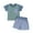 Green, variant on Toddler Baby Boy Girl Clothes 6M 12M 18M 24M 2Y 3Y 4Y Contrast Color Pocket T-Shirt Top Shorts Set Mamas Boy Outfit
