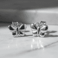 thumbnail image 6 of SilverCloseOut Sterling Silver Teens Small Butterfly Stud Earrings 0.31in, 6 of 9
