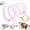 Pink, variant on Spiral Tunnel Cat Toy Foldable Steel Wire Elastic Mesh S Type Tunnel with Mouse for Indoor Cat Play