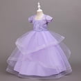 thumbnail image 6 of Girls Long Princess Dresses Gown Sleeveless Halter Strap Lace Princess Dresses with Cardigan Top 2Pcs/Set Party Ball Tulle Pageant Gowns for Evening, Wedding, Birthday,Size 4-14T, 6 of 9