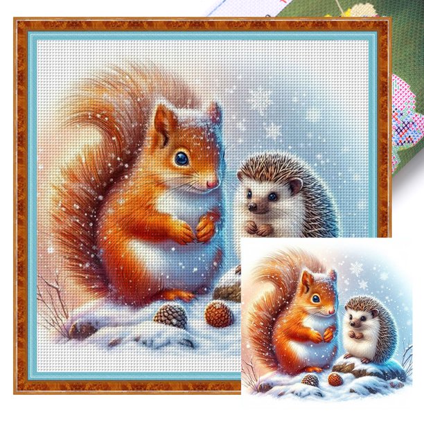 Hilo Algodón Ecológico Bordado 11CT Erizo Punto Cruz 40x40c