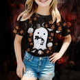 thumbnail image 2 of Hessimy Toddler Boys Girls Halloween Shirt Skeleton Ghost T-Shirts Boo Tees Spooky Tops Short Sleeve（Navy，4-5 Years）, 2 of 4