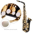 thumbnail image 2 of Saxofón Saxofón alto Eb Latón lacado en oro E Saxofón plano 82Z Tipo de llave Instrumento de viento de madera con cepillo de limpieza Guantes de tela Correa Funda acolchada TOMSHOO Saxofón, 2 of 6