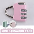 thumbnail image 4 of Luggage Box Resettable Combination Lock Padlock 3 Digit Number Pink, 4 of 8