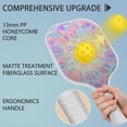 thumbnail image 2 of Pickleball Paddles Set Of 2, Fiberglass Surface, Colorful Geometry Print, 4 Balls & Bag, 2 of 5