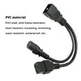 thumbnail image 4 of IEC320 C14 To Dual IEC320 C19 Power Cord, 12.6in Plug And Play Flame Retardant Y Splitter Power Cable  For Laptop Power Adapter For LCD Monitor, 4 of 8