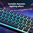 thumbnail image 6 of Mechanical Gaming Keyboard LED Backlit Keycap Keyboard 61 Keys Corded Computer Keyboards for Laptop PC Office Work, 6 of 9