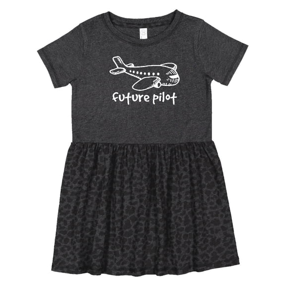 Inktastic Future Pilot Airplane Doodle Plane Girls Toddler Dress