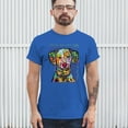 thumbnail image 3 of Tee Hunt Dean Russo Dalmatian Luv Colorful Dog T-Shirt Neon Puppy Men's Tee, Blue, Large, 3 of 5