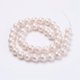 thumbnail image 2 of Wrinkle Textured Shell Pearl Beads Strands Round White 14mm Hole: 1mm about 28pcs/strand 15.6 inch(39.5cm), 2 of 2