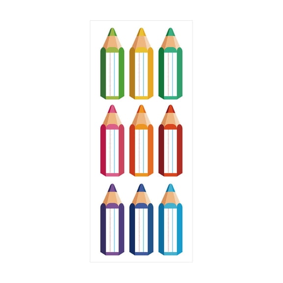 Personalized Name Stickers Adhesive Labels Stationery Blank Colorful Word Office Supply