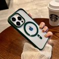 thumbnail image 3 of Luxury Transparent Magnetic Case For iPhone 15 14 13 12 11 Pro Max Plus Phone Cases For Magsafe Wireless Charge Shockproof Cover, 3 of 5