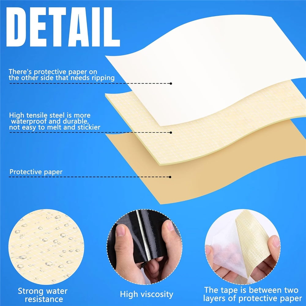 Ebaokuup 50'x 3" Pond Liner Seam Tape-Double Sided Self Adhesive Butyl Pond Liner Tape-Waterproof Pond Seam Tape for EPDM Pond Liner Garden Cover Patch Repair